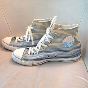 Millie Bobby Brown Converse Chuck Taylor High Tops Blue Wave Size 10